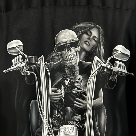 Ride or die, button up shirt men’s large - Picture 7 of 8